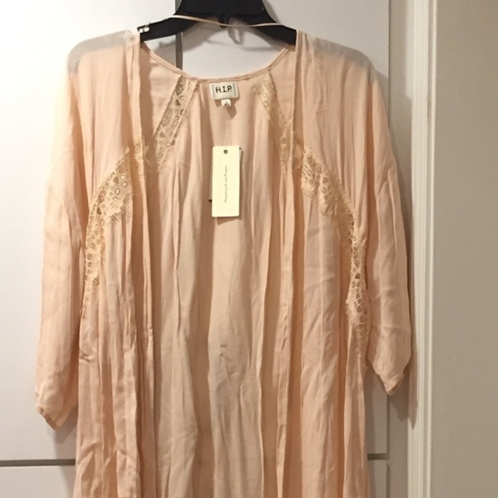 H.I.P. Lightweight Duster Pale Peach 0X - NWT